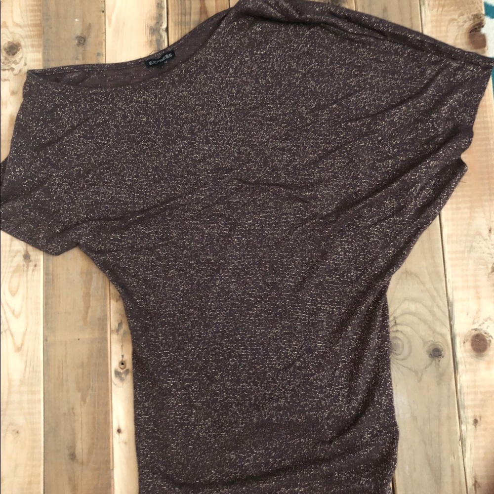 Asymmetrical glitter shirt